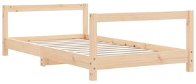 Estrutura de cama infantil 80x160 cm pinho maciço