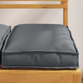 vidaXL Almofadas para Paletes para Assento 2 pcs Antracite 40x40x8 cm Tecido Oxford