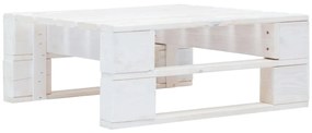4 pcs conj. lounge paletes + almofadões pinho impregnado branco
