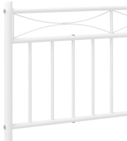 Estrutura de cama com cabeceira 183x213 cm metal branco