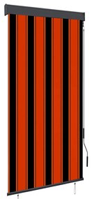 vidaXL Estore de rolo para exterior 80x250 cm laranja e castanho