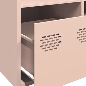Aparador alto 101,5x39x103,5 cm aço rosa