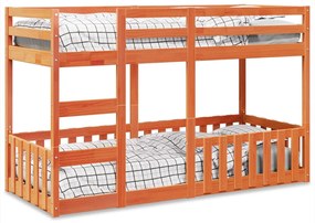 vidaXL Beliche 75x190 cm madeira de pinho maciça castanho cera