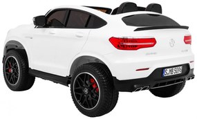 Carro elétrico para Crianças 2 Lugares Mercedes GLC 63S 2x12 V 4x4 Rodas Espuma EVA, assento couro ecológico Branco