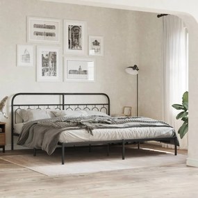 Cabeceira de cama 200 cm metal preto