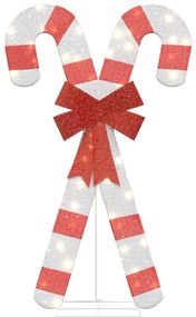 Decoração de Natal bengala doce 50 LED branco quente