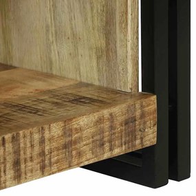 Mesa de Centro 90x50x38 cm Madeira Sólida Rústica