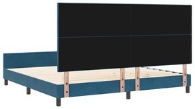 Cama vidaXL Azul Escuro 200x200 cm Veludo