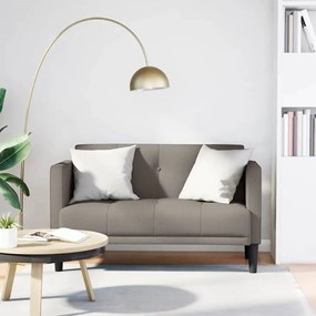 vidaXL Sofá-luvas 111 cm tecido cinzento-acastanhado