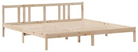 Cama com estante sem colchão 200x200 cm pinho maciço