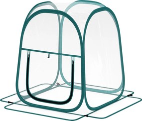 Mini estufa de jardim, mini estufa pop-up em PVC transparente, para interior ou exterior, para cultivo de vegetais, 70 x 70 x 80 cm