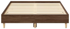 Estrutura de cama sem colchão 140x190 cm carvalho castanho
