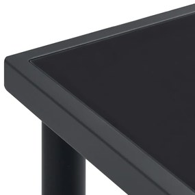 Mesa de jantar para jardim 150x90x74 cm aço antracite