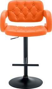 Banco de bar Dublin de couro sintético Laranja