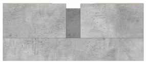 Móvel casa de banho 80x33x60 cm derivados madeira cinza cimento