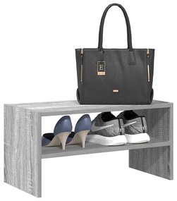 vidaXL Sapateira empilháveis 60x30x30,5 cm cinzento sonoma