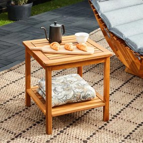 Mesa Jardim auxiliar Washington em madeira de acácia 45x45x45cm Castanha