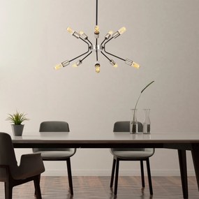 Chandelier Ve – Preto Níquel – 60 cm (Diâmetro) x 80 cm (Altura)