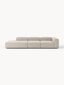 Chaise longue modular XL em mistura de linho Lennon