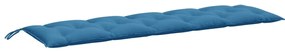 Almofadões banco jardim 2pcs 180x50x7 cm mesclado tecido azul