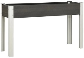 Canteiro de jardim elevado 120x40x75 cm WPC cinzento