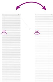 Persiana de Janela com cortinas Outros Manual Branco 80 x 130 cm Alumí
