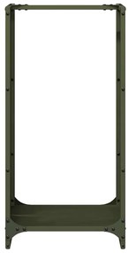 Suporte para lenha aço laminado a frio verde azeitona
