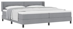 Cama Box com Colchão Cinza Claro, 200x200 cm