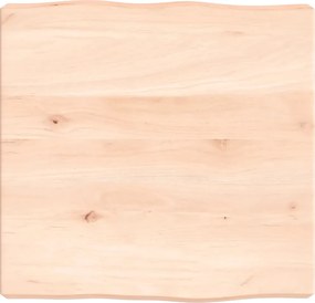 vidaXL Tampo de mesa c/ bordas vivas carvalho maciço não tratado