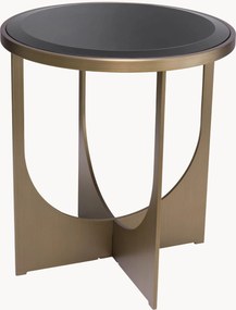 Mesa de apoio redonda com tampo de vidro Elegance