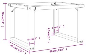 Pernas para mesa de centro estrutura em O aço