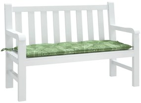 Almofadão p/ banco de jardim 120x50x7 cm tecido padrão folhas