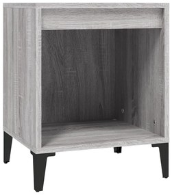 Mesas de cabeceira 2 pcs 40x35x50 cm cinzento sonoma