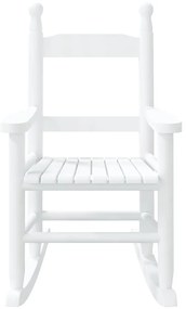 Cadeiras de baloiço infantis 2 pcs álamo maciço branco