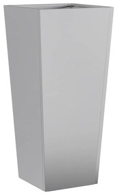 Vaso/floreira de jardim 2 pcs 35x35x75 cm aço galvanizado