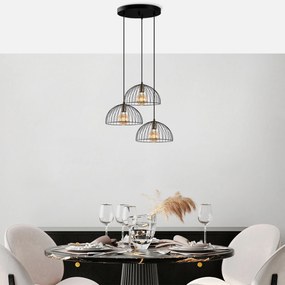 Candeeiro Telkure – Preto Antigo – 55 x 55 x 116 cm