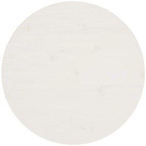 Tampo de mesa pinho maciço Ø60x2,5 cm branco