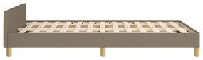 Estrutura cama sem colchão 120x200 cm tecido cinza-acastanhado