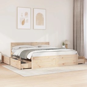 Cama sem colchão 180x200 cm madeira de pinho maciça