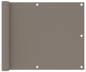 Tela de varanda 75x600 cm tecido Oxford cinzento-acastanhado