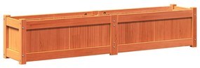 Vasos/floreiras de jardim 2 pcs pinho maciço castanho cera