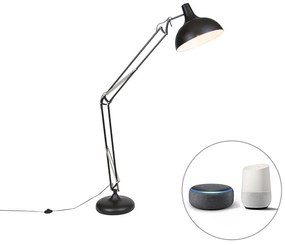 LED Candeeiro de pé inteligente preto ajustável com Wi-Fi A60 - Hobby Retro
