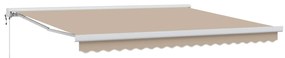 vidaXL Toldo Retrátil Bege 400 ×300 cm Tecido e Metal