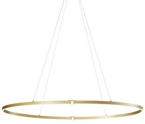 Candeeiro suspenso de design latão 120cm Incl. LED regulável em 3 níveis - Ovallo Design