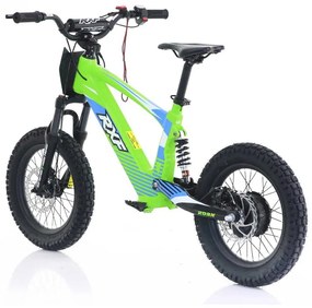 Bicicleta elétrica infantil sem pedais 500W 36V 5Ah 16” RXF Evo Verde