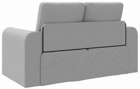 Sofá-Cama de Chão 2-em-1 Cinzento Nublado 148x71x83 cm Tecido