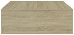 Mesa de centro 100x100x35 cm derivados madeira carvalho sonoma