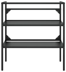 Estrutura p/ lavatório casa de banho ferro 79x38x83 cm preto
