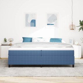 Cama Box com Molas VidaXL Azul 200x200 cm em Tecido Corduroy