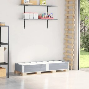vidaXL Colar para paletes 150x50 cm madeira de pinho maciça cinzento
